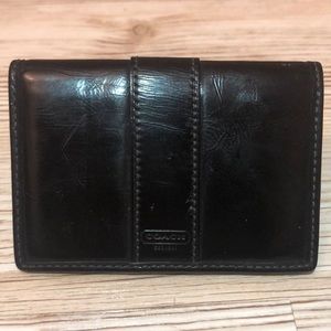 Coach mini black wallet